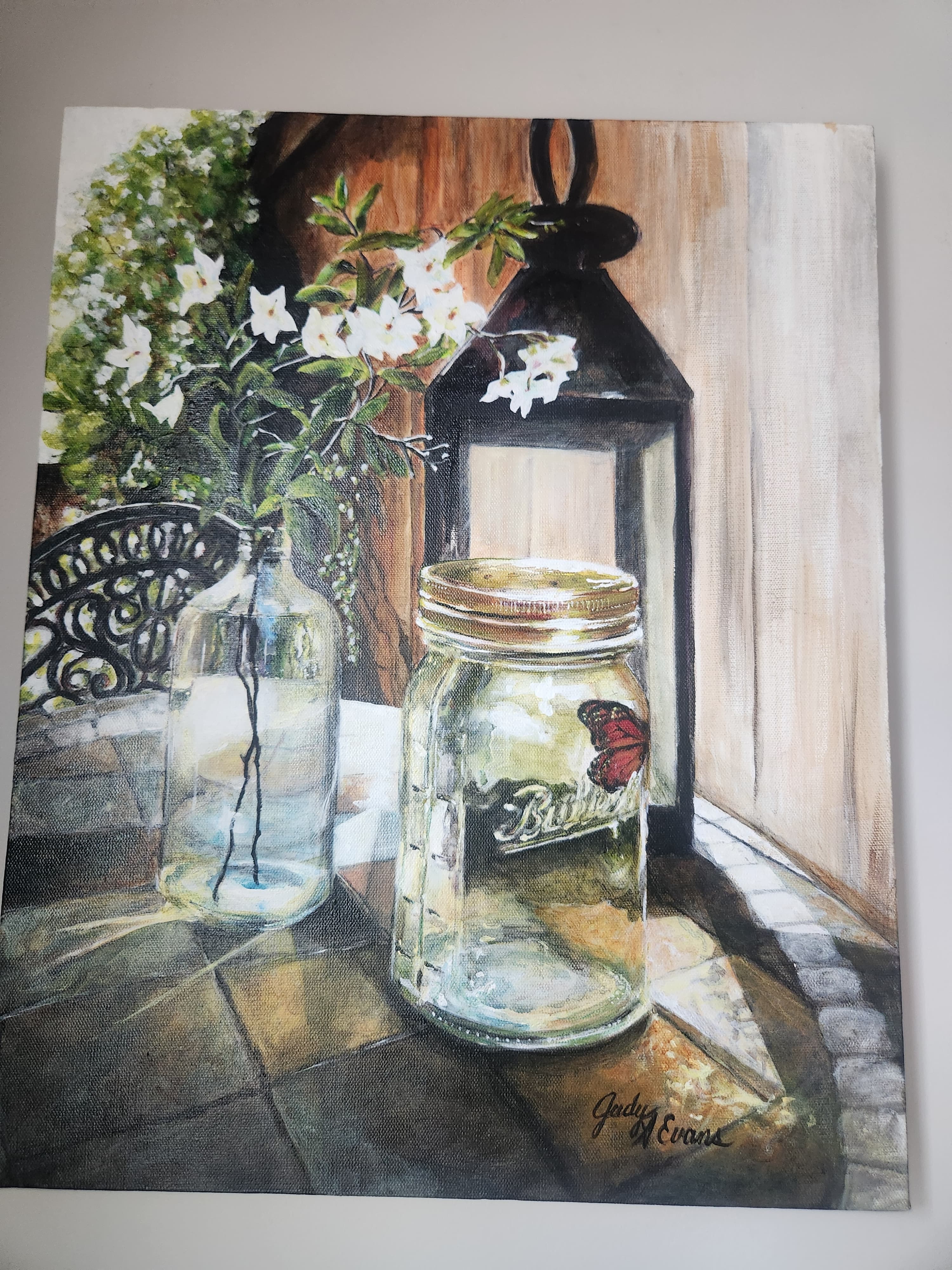 Mason Jar, Garden Blossoms